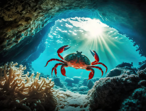 Crab in the Coral Reefs