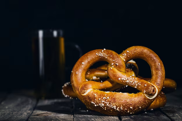 Pretzels on a wooden table